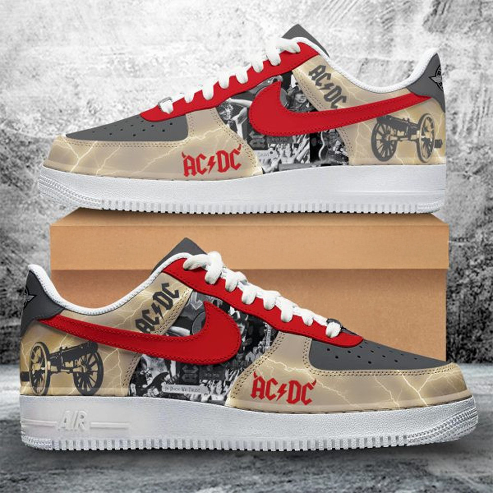 Ac Dc Pwr Up Tour 2025 Air Force 1 Shoes Rock Band Fans Gifts Gifts For Men