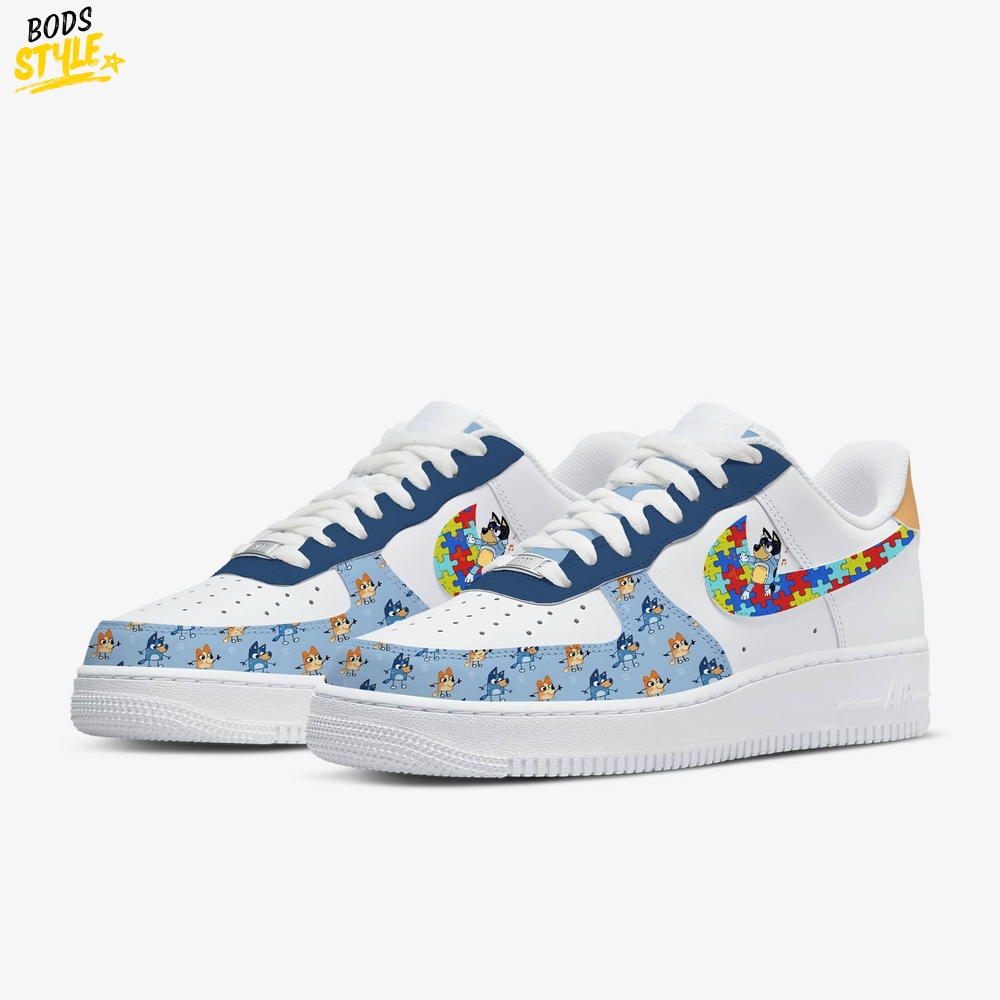 Bluey X Autism Awareness Special Edition Air Force 1 Shoes