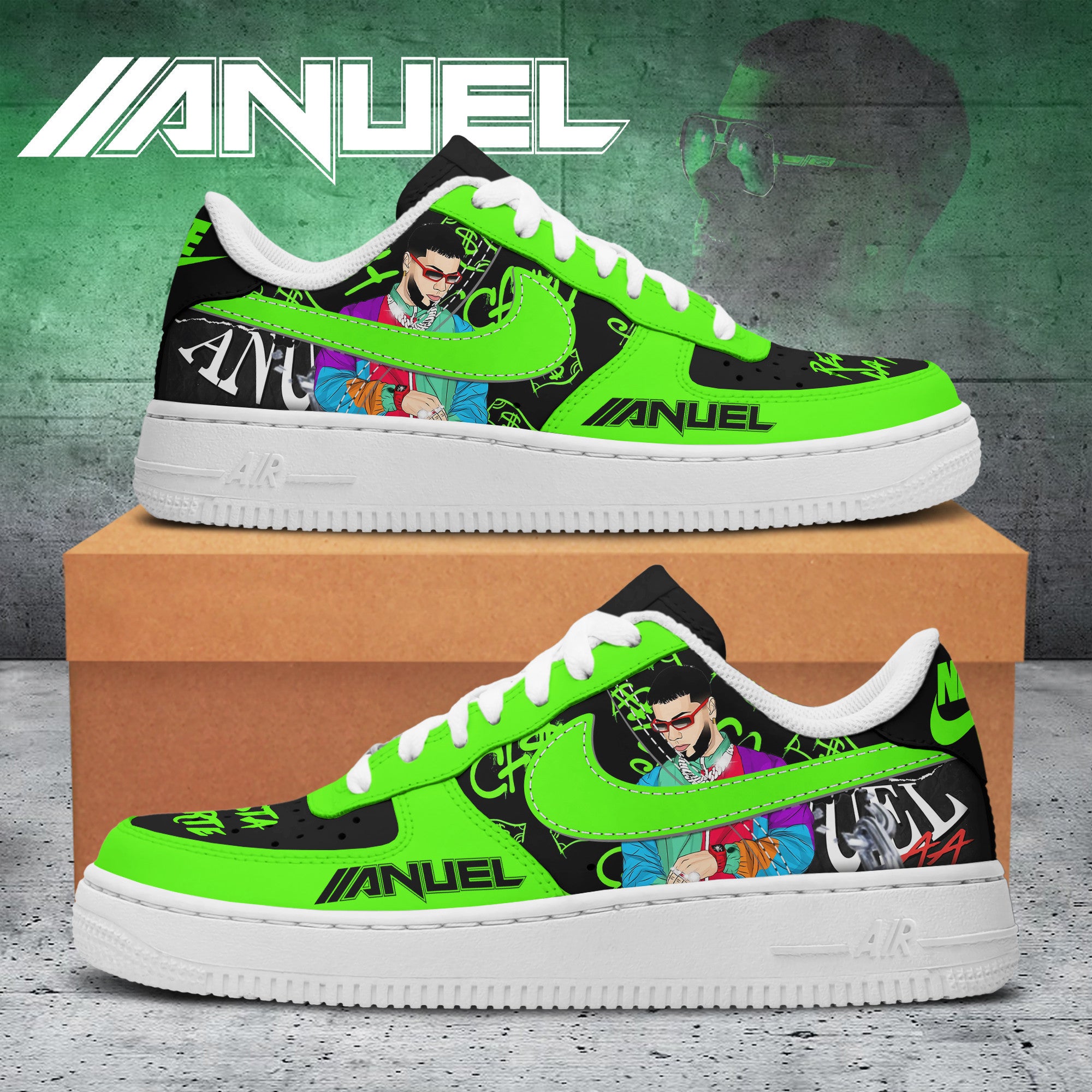 Anuel Aa Air Low-Top Sneakers Shoes For Men And Women