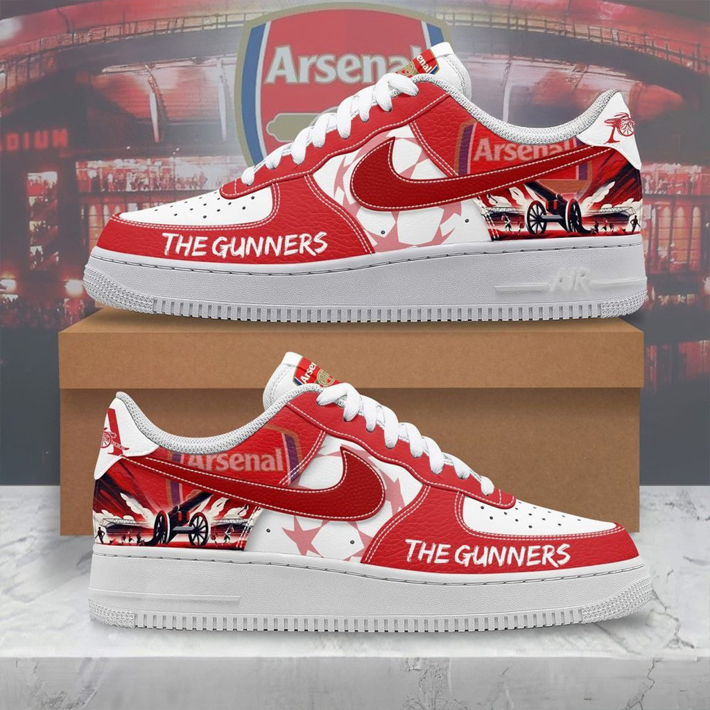 Arsenal Epl The Gunners New 2025 Air Force 1 Sneakers The Gunners Merch Fans Gifts