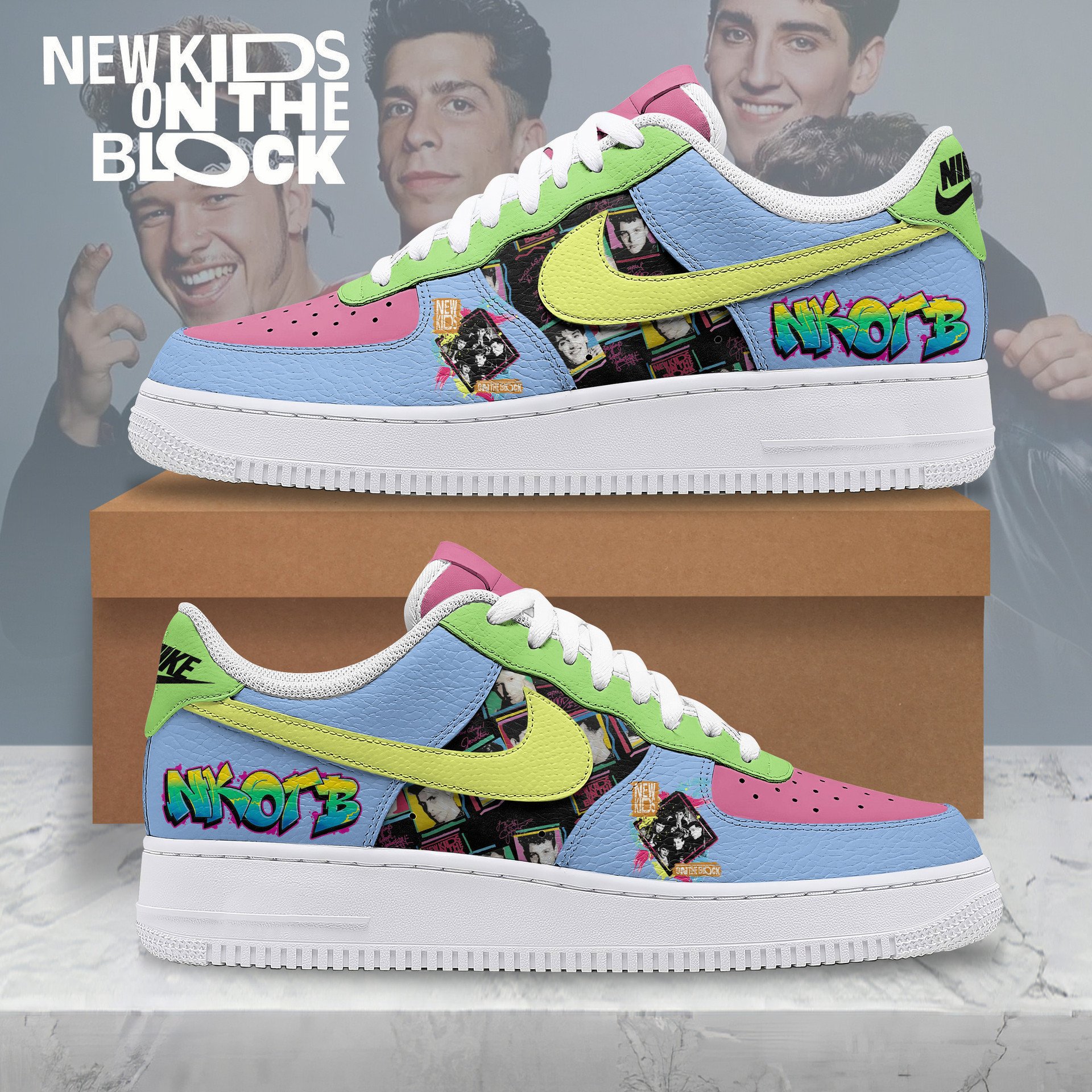 New Kids On The Block Nkotb Air Force 1 Sneakers