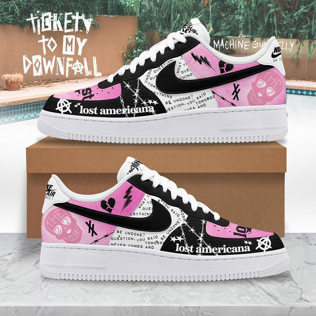 Machine Gun Kelly Tickets To My Downfall Air Force 1 Shoes Fan Merch Gifts For Him