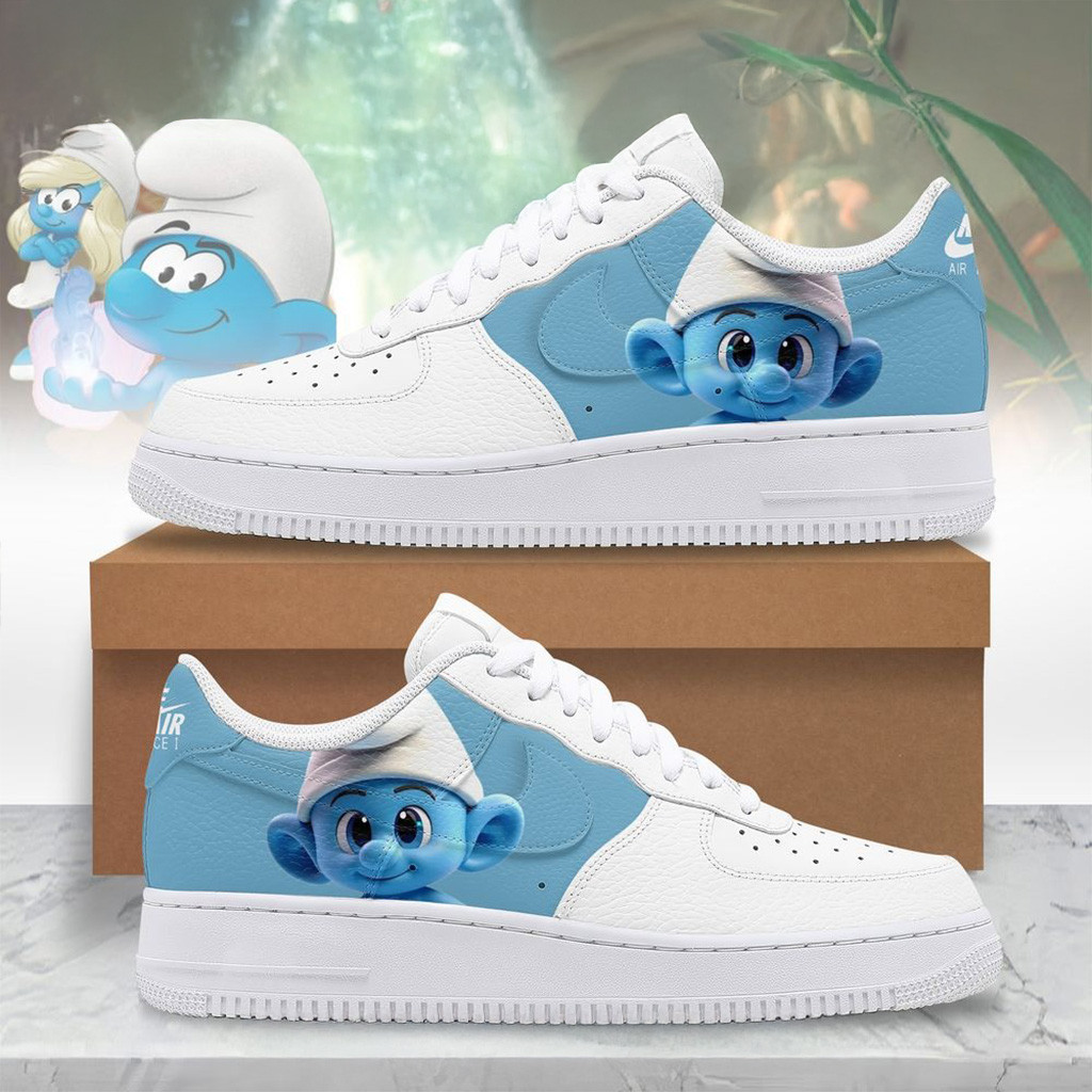 The Smurfs 2025 New Movie Air Force 1 Sneakers Fan Merch Gifts For Son Daughter