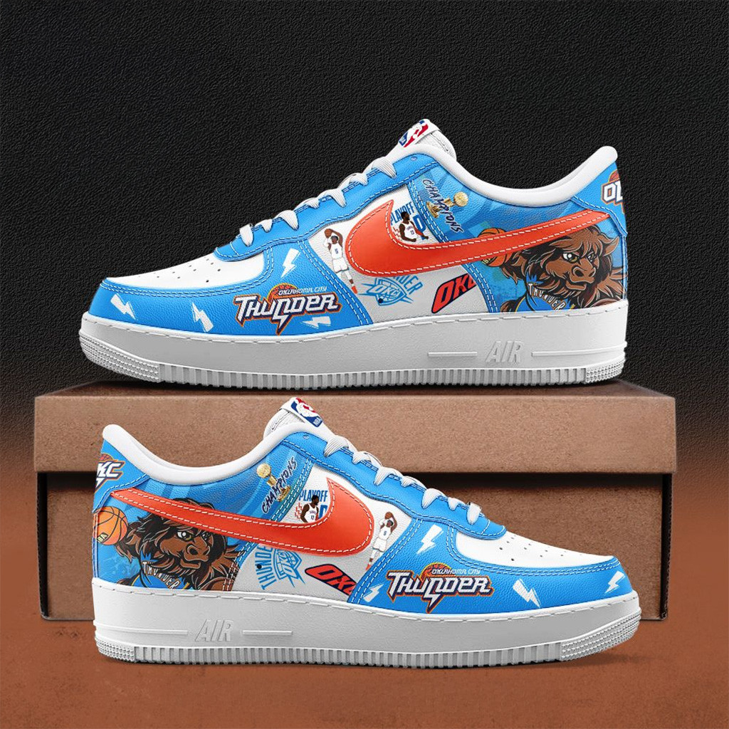 Oklahoma City Thunder 2025 Nba Champions Limited Air Force 1 Sneakers