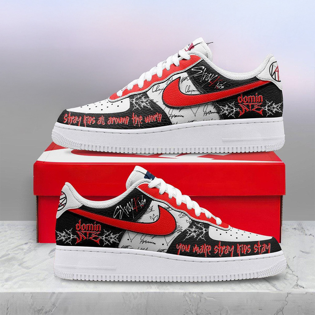 Stray Kids Dominate All Around The World Air Force 1 Shoes Stray Kids Merch