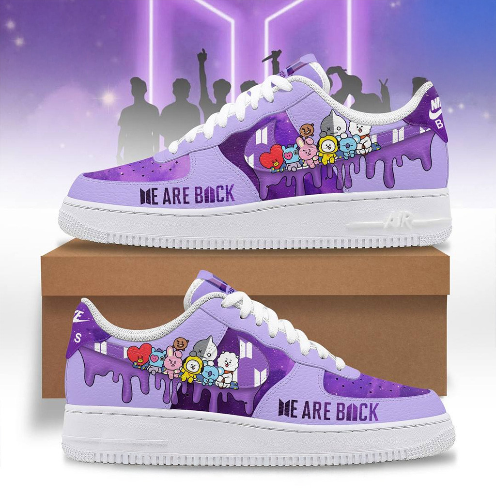 Bts We Are Back Air Force 1 Sneaker Bts Merch Gifts For Music Fans