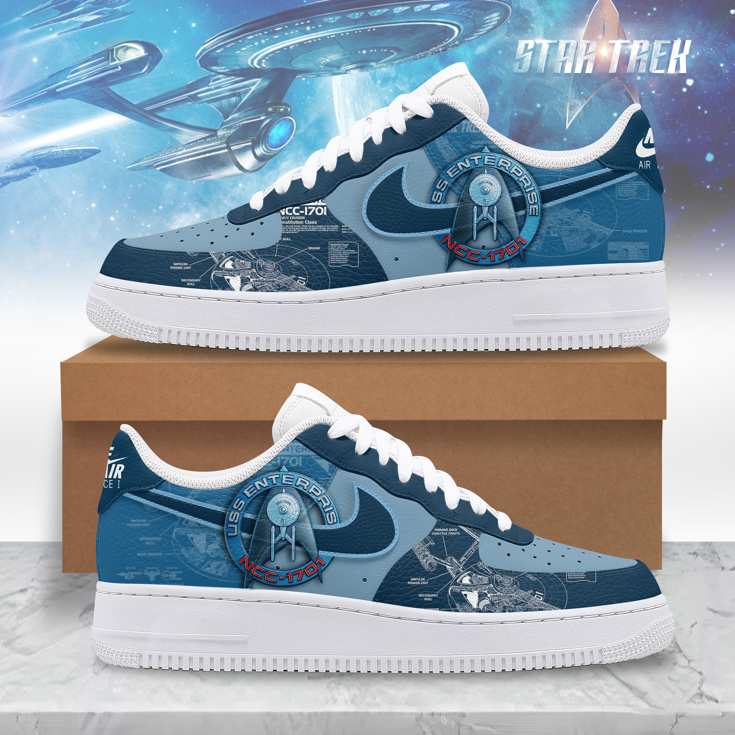 Star Trek Uss Enterprise Special Air Force 1 Sneaker