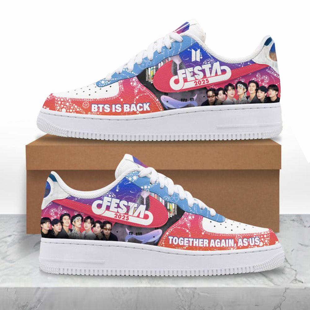 Bts Is Back Festa 2025 Together Again Nike Air Force 1 Bts Merch Gifts For Fans