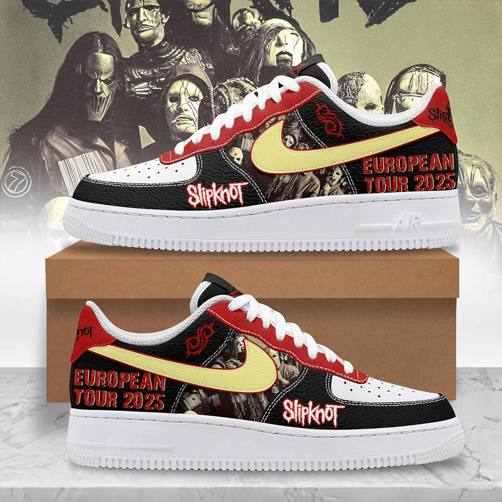 Slipknot European Tour 2025 Air Force 1 Shoes For Husband