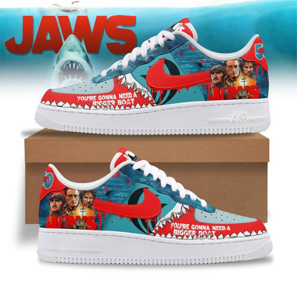 Jaws You'Re Gonna Need A Bigger Boat Air Force 1 Shoes Jaws Merch Ideas