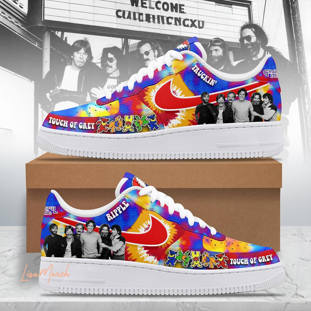 Grateful Dead Touch Of Grey Air Force 1 Shoes Grateful Dead Merch
