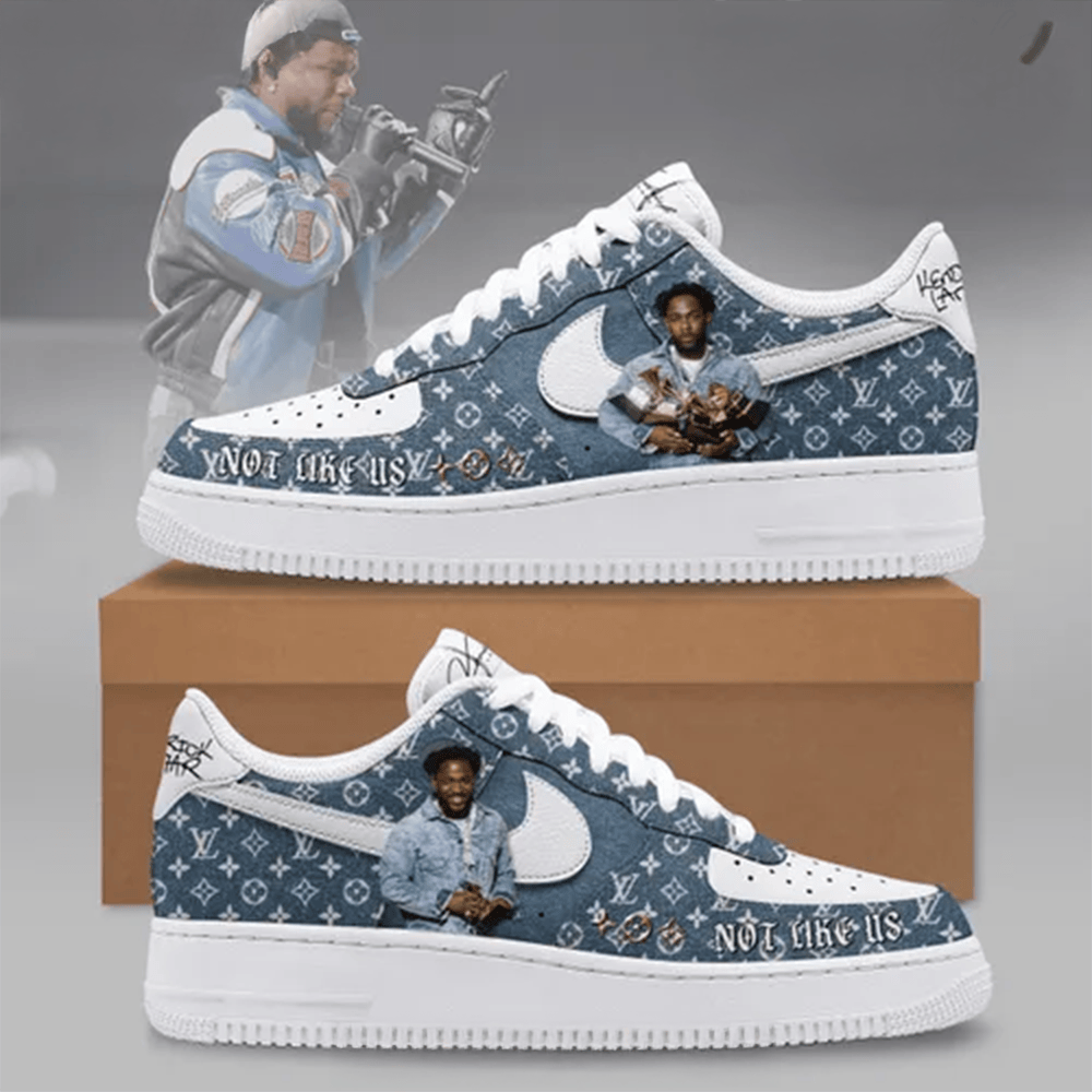 Kendrick Lamar X Lv X Not Like Us Nike Air Force 1 Kendrick Lamar Merch Fathers Day Presents