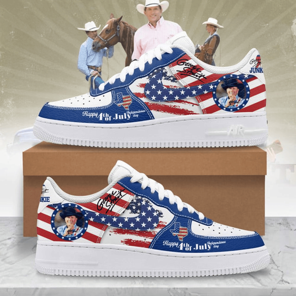 George Strait Happy Independence Day 2025 Nike Air Force 1 George Strait Merch Fans Gifts