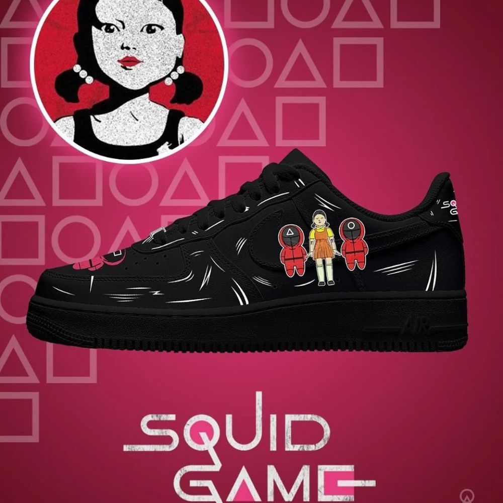 Squid Game Netflix Series Air Force 1 Shoes Sneakers For Men Women