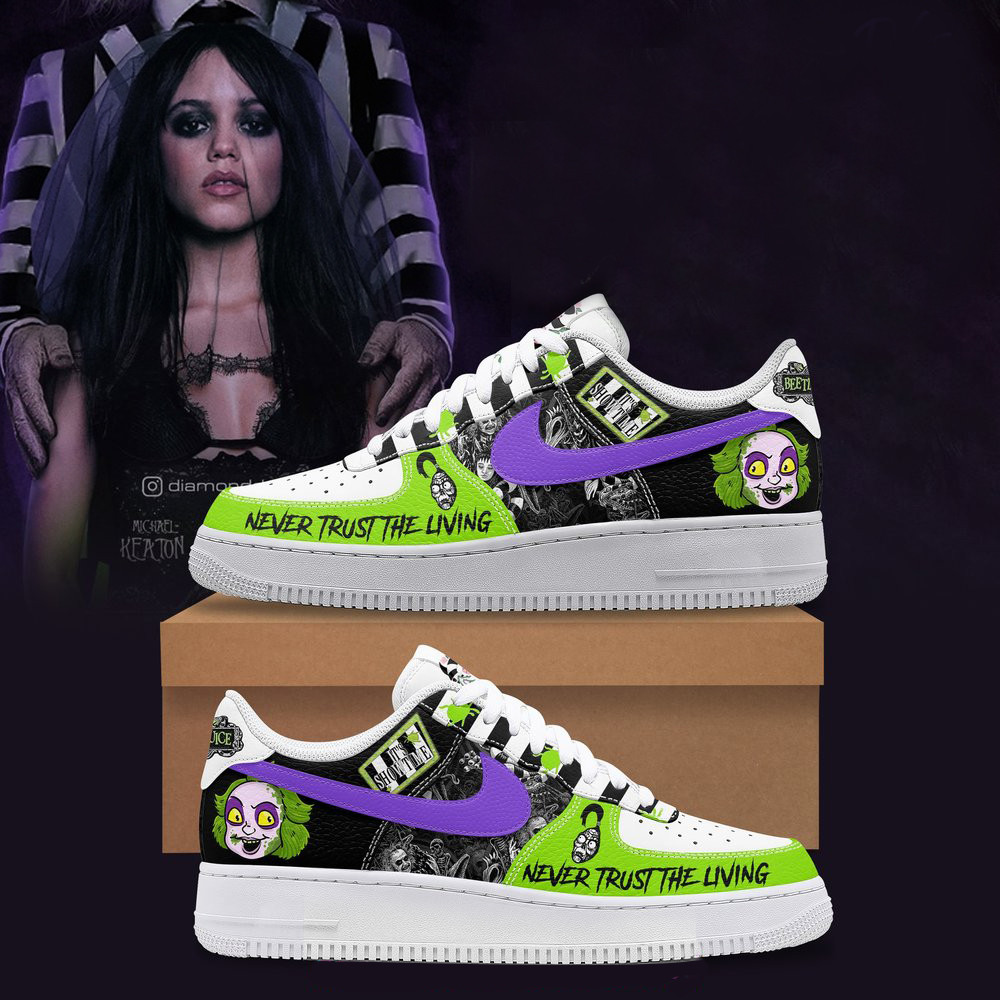 Beetlejuice Never Trust The Living Nike Air Force 1 Beetlejuice Merch