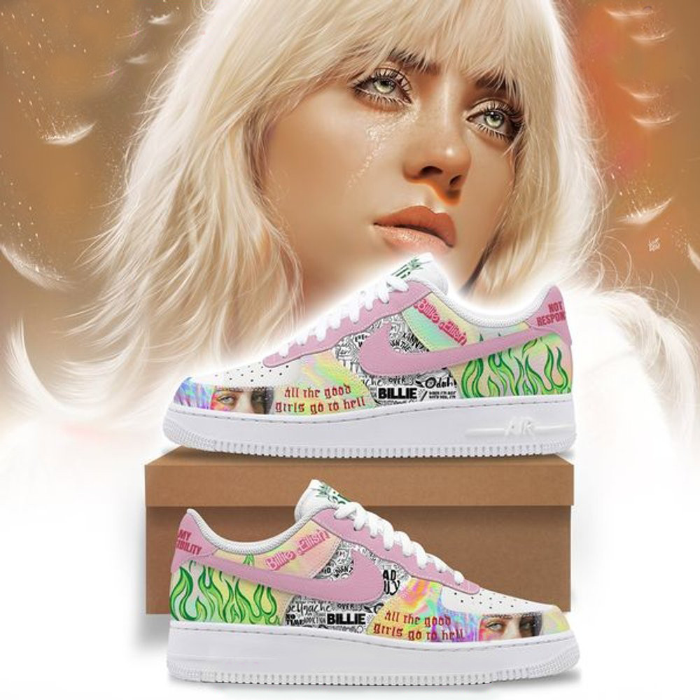 Billie Eilish New Arrivals Nike Air Force 1 Billie Eilish Merch Mother'S Day Gifts For Wife