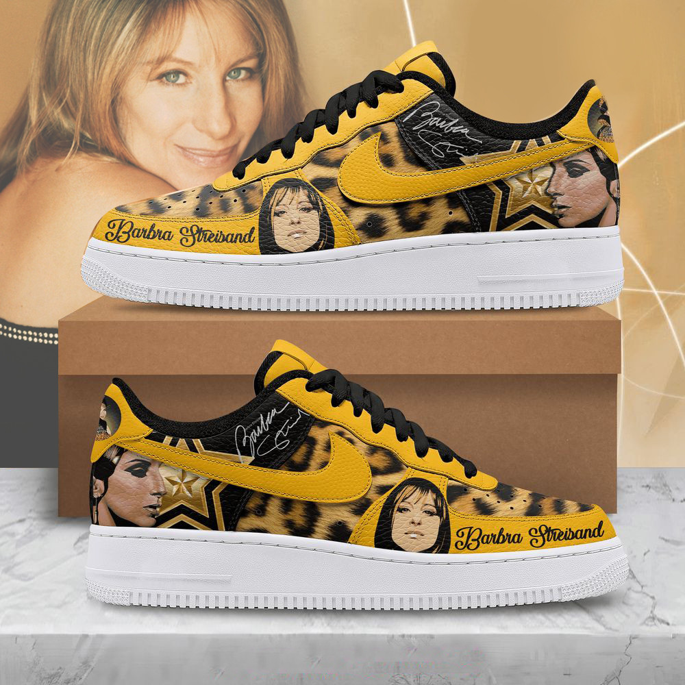 Barbra Streisand Golden Star Nike Air Force 1 Barbra Streisand Merch Best Mothers Day Gifts