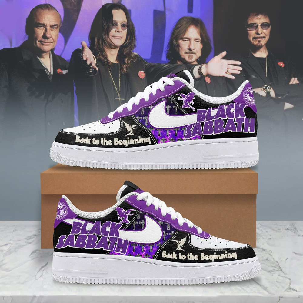 Black Sabbath Back To The Beginning Nike Air Force 1 Black Sabbath Merch Gifts For Father'S Day