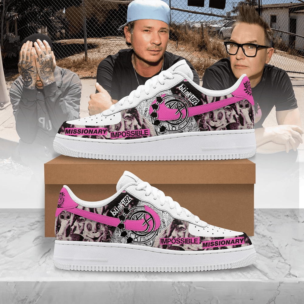 Blink 182 Missionary Impossible Air Force 1 Shoes Blink-182 Merch Ideas