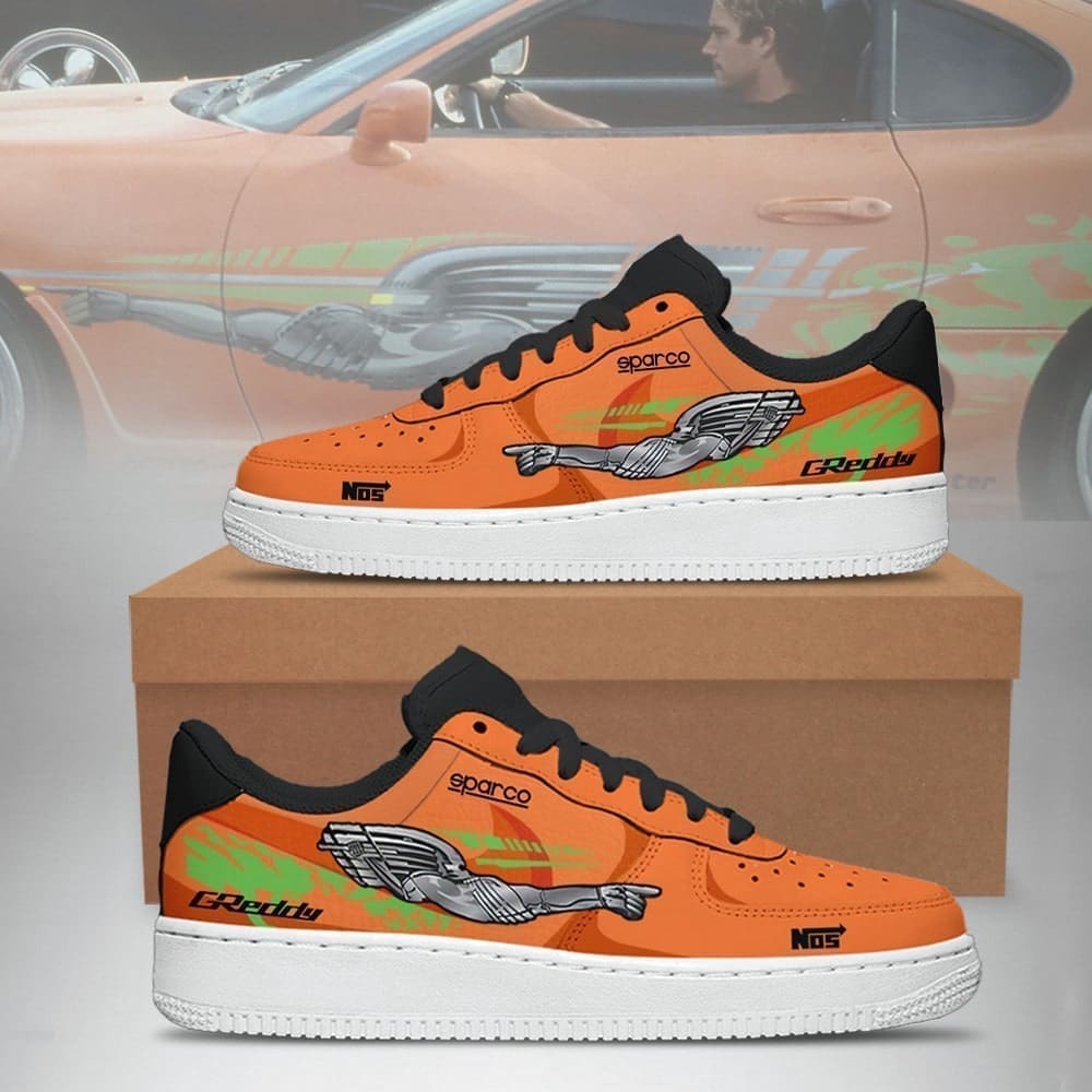 Fast and Furious Toyota Supra Mark IV Paul Walker Nike Custom Air Force 1 Shoes For Men Women