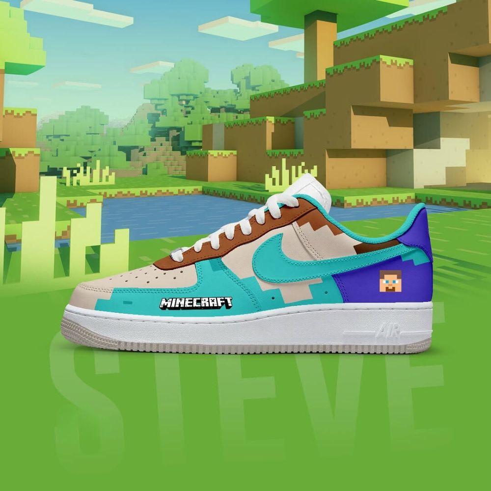 Steve Minecraft Air Force 1 Shoes For Men Women