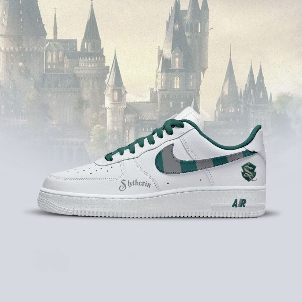 Hogwart White Sytherin Air Force 1 Shoes For Men Women