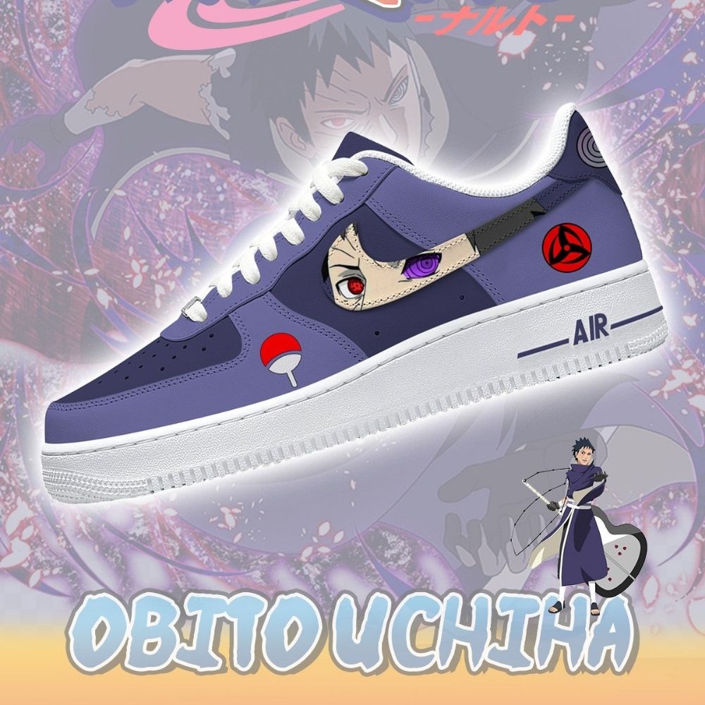 Obito Uchiha Naruto Air Force 1 Shoes Sneakers For Anime Fans