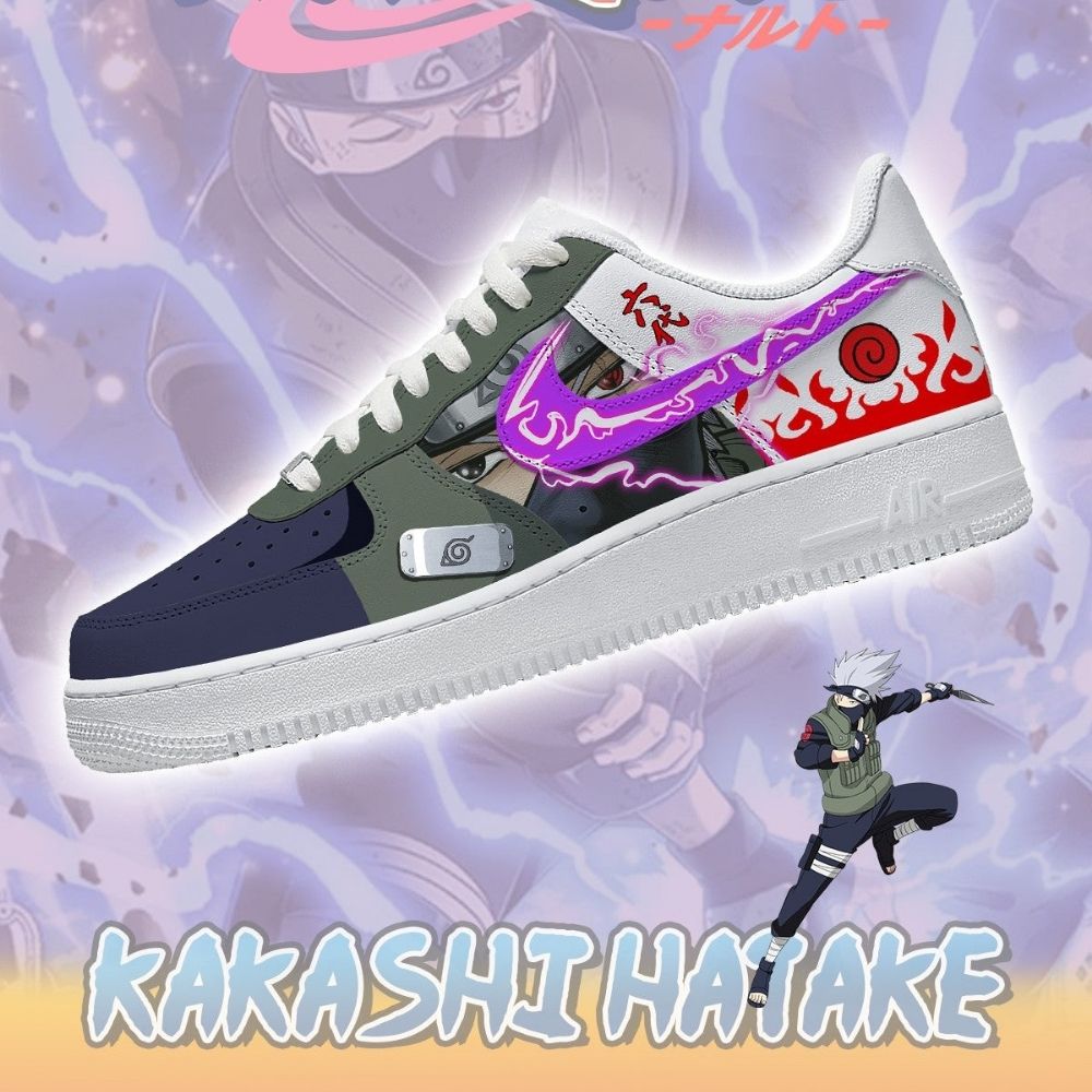Sixth Hokage Kakashi Hatake Naruto Air Force 1 Shoes Sneakers For Anime Fans