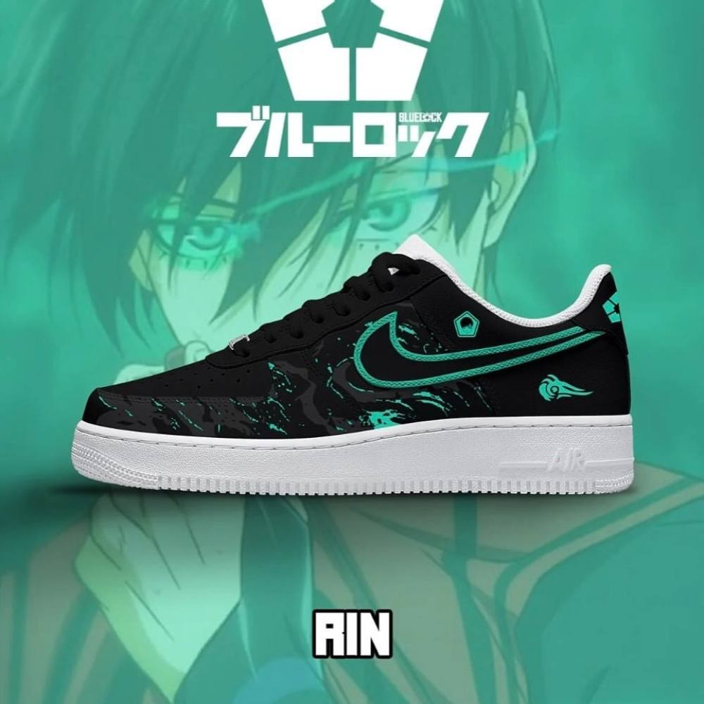Rin Blue Lock Air Force 1 Shoes Sneakers For Anime Fans