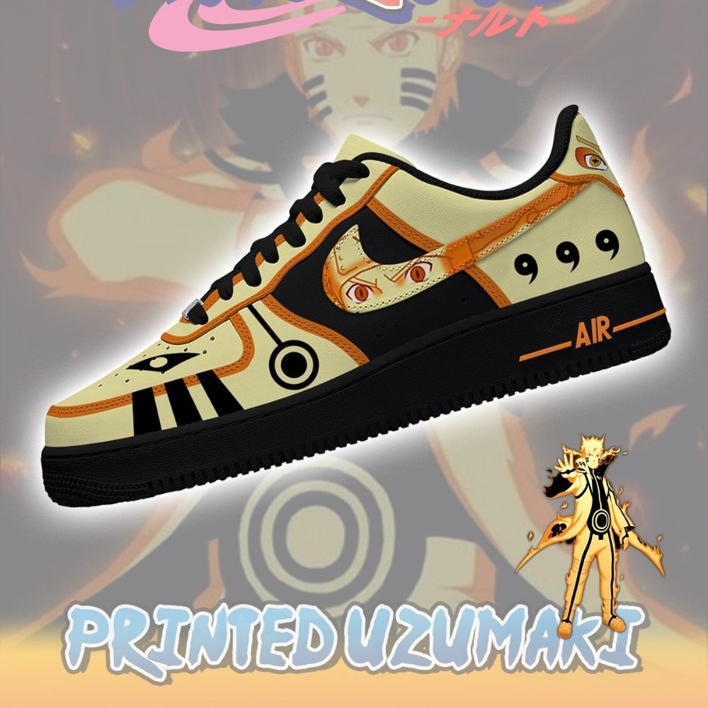 Uzumaki Char Naruto Air Force 1 Shoes Sneakers For Anime Fans