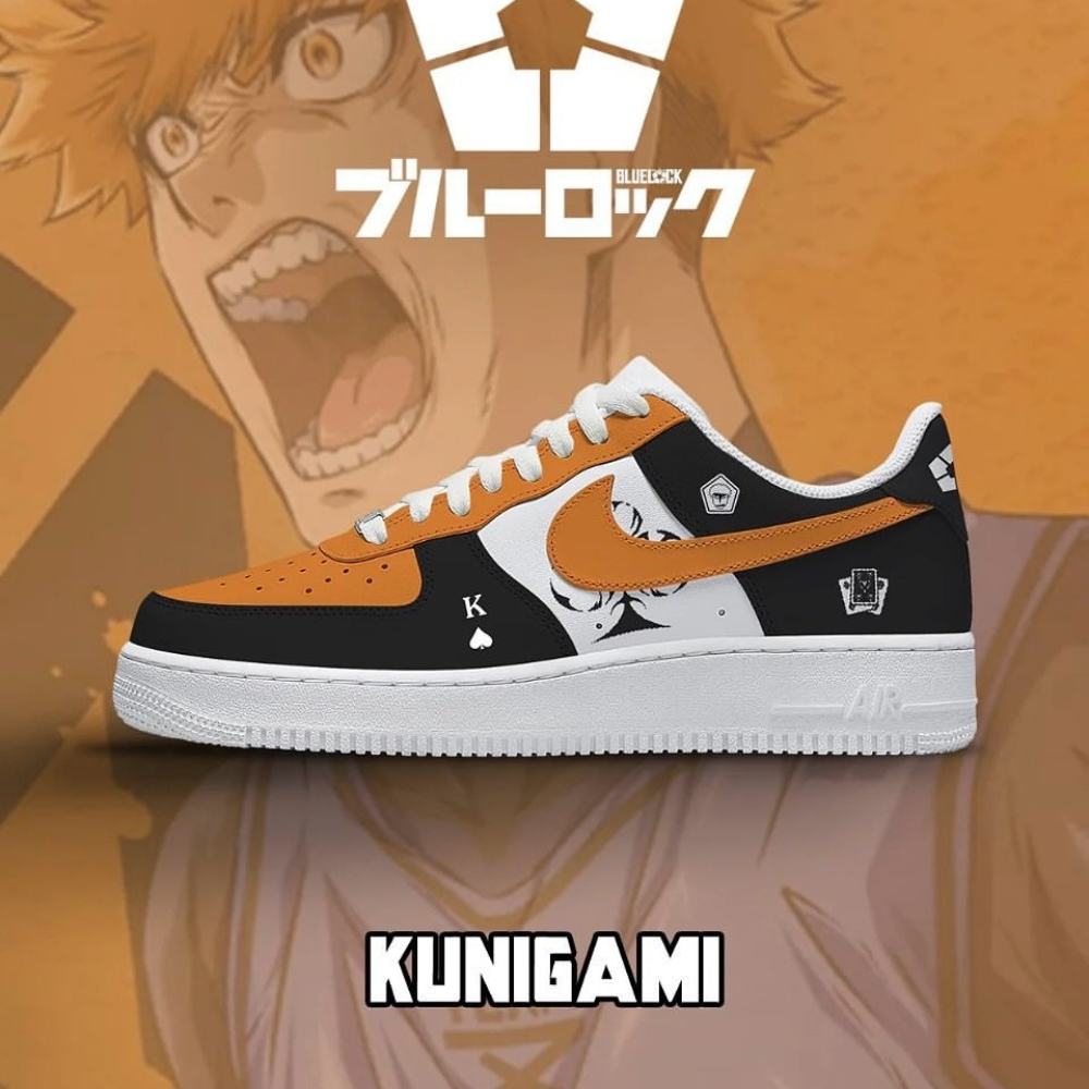 Kunigami Blue Lock Air Force 1 Shoes Sneakers For Anime Fans