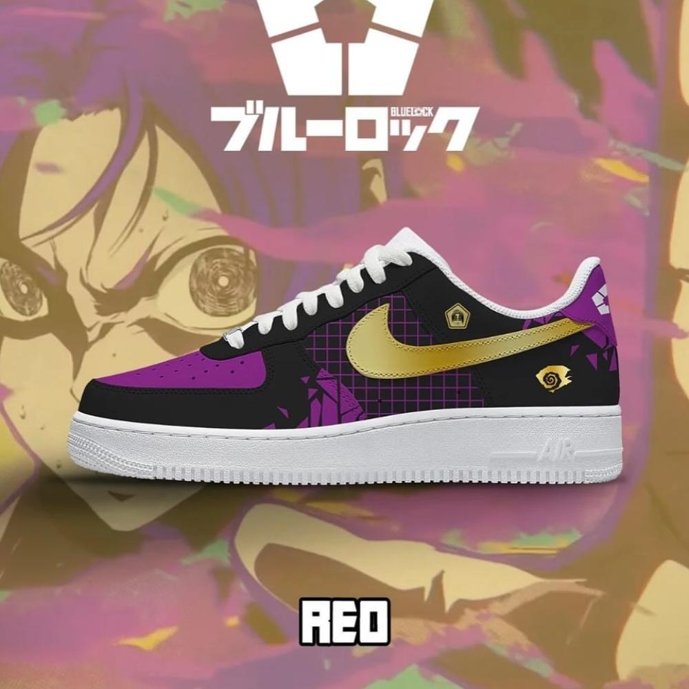 Red Blue Lock Air Force 1 Shoes Sneakers For Anime Fans