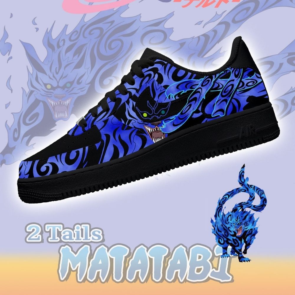Two Tails Matatabi Naruto Air Force 1 Shoes Sneakers For Anime Fans
