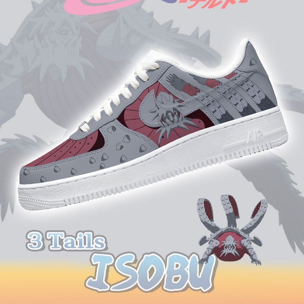 Three Tails Isobu Naruto Air Force 1 Shoes Sneakers For Anime Fans