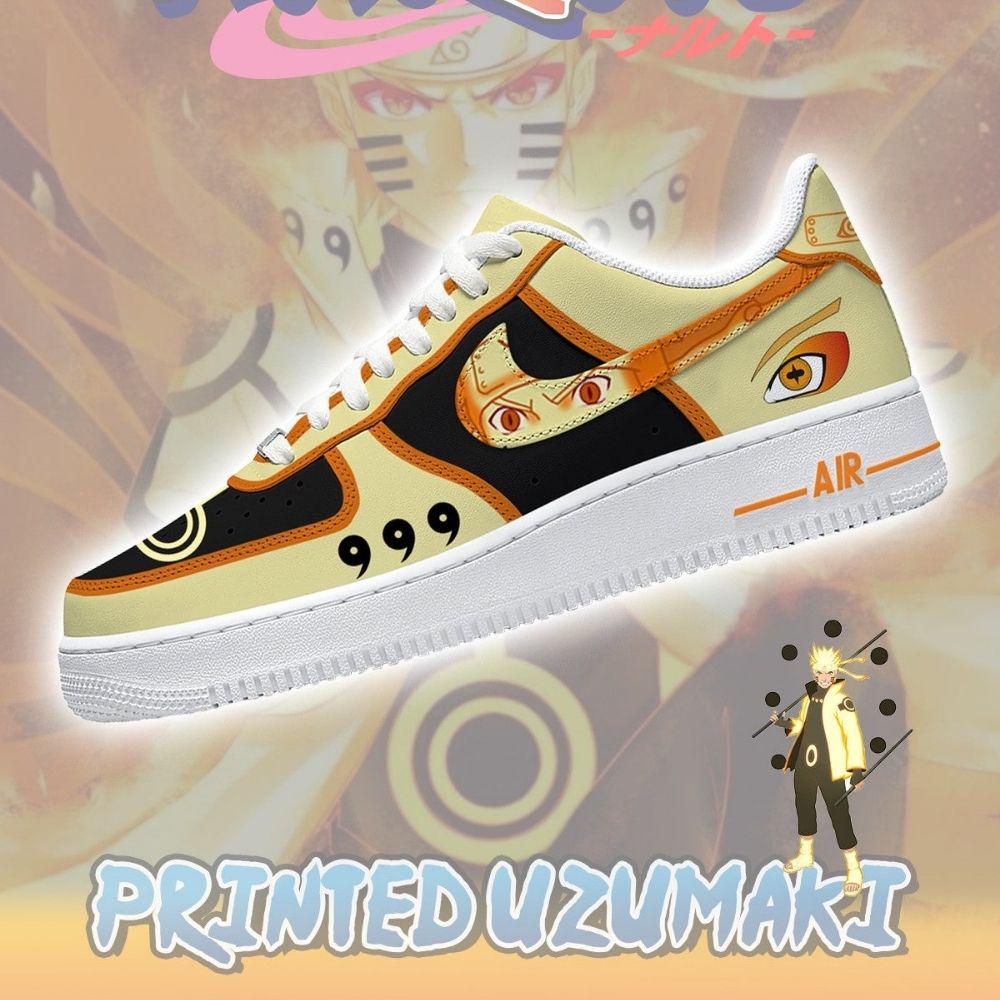 Uzumaki Hot Anime Naruto Air Force 1 Shoes Sneakers For Anime Fans