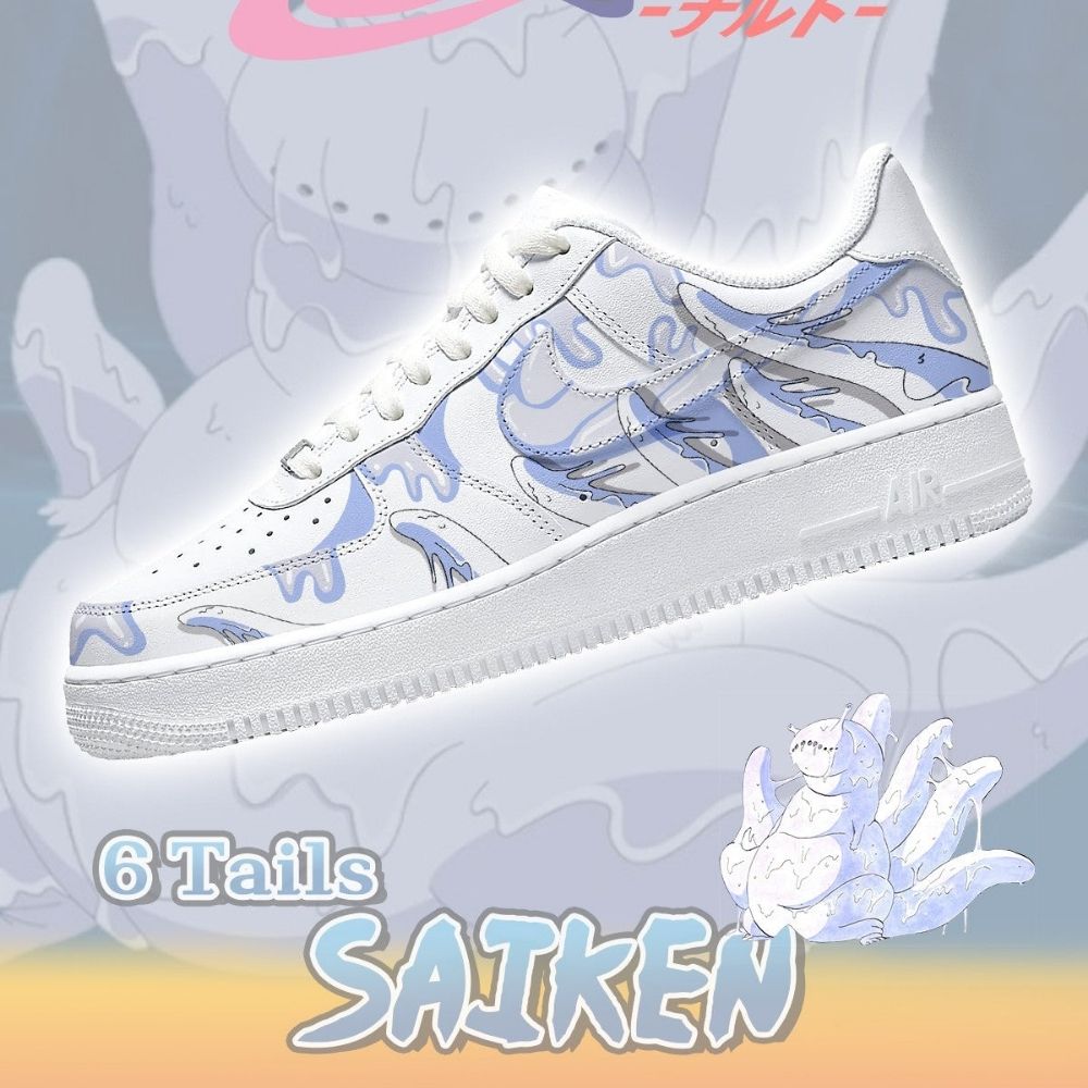 Six Tails Saiken Naruto Air Force 1 Shoes Sneakers For Anime Fans
