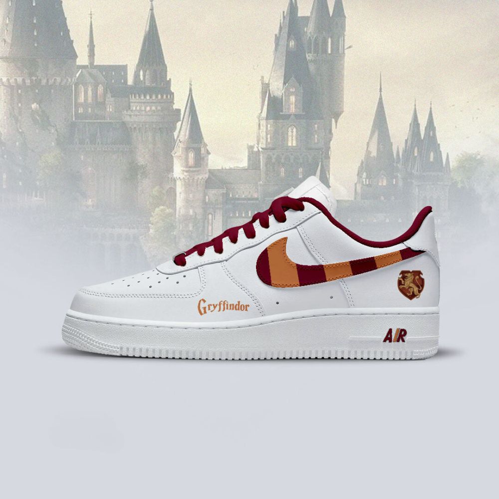 Hogwart White Grinfindor Air Force 1 Shoes For Men Women