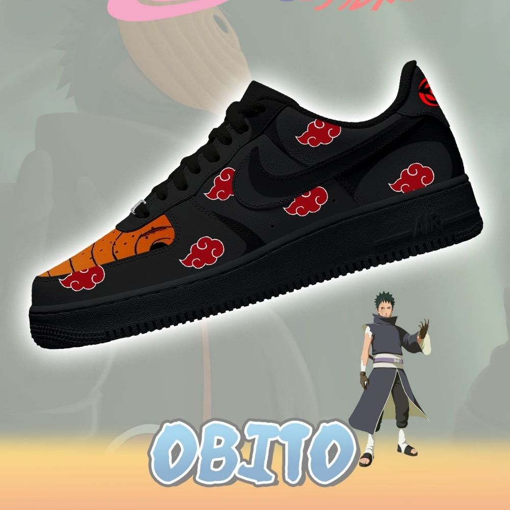 Akatsuki Obito Anime Naruto Air Force 1 Shoes Sneakers For Anime Fans