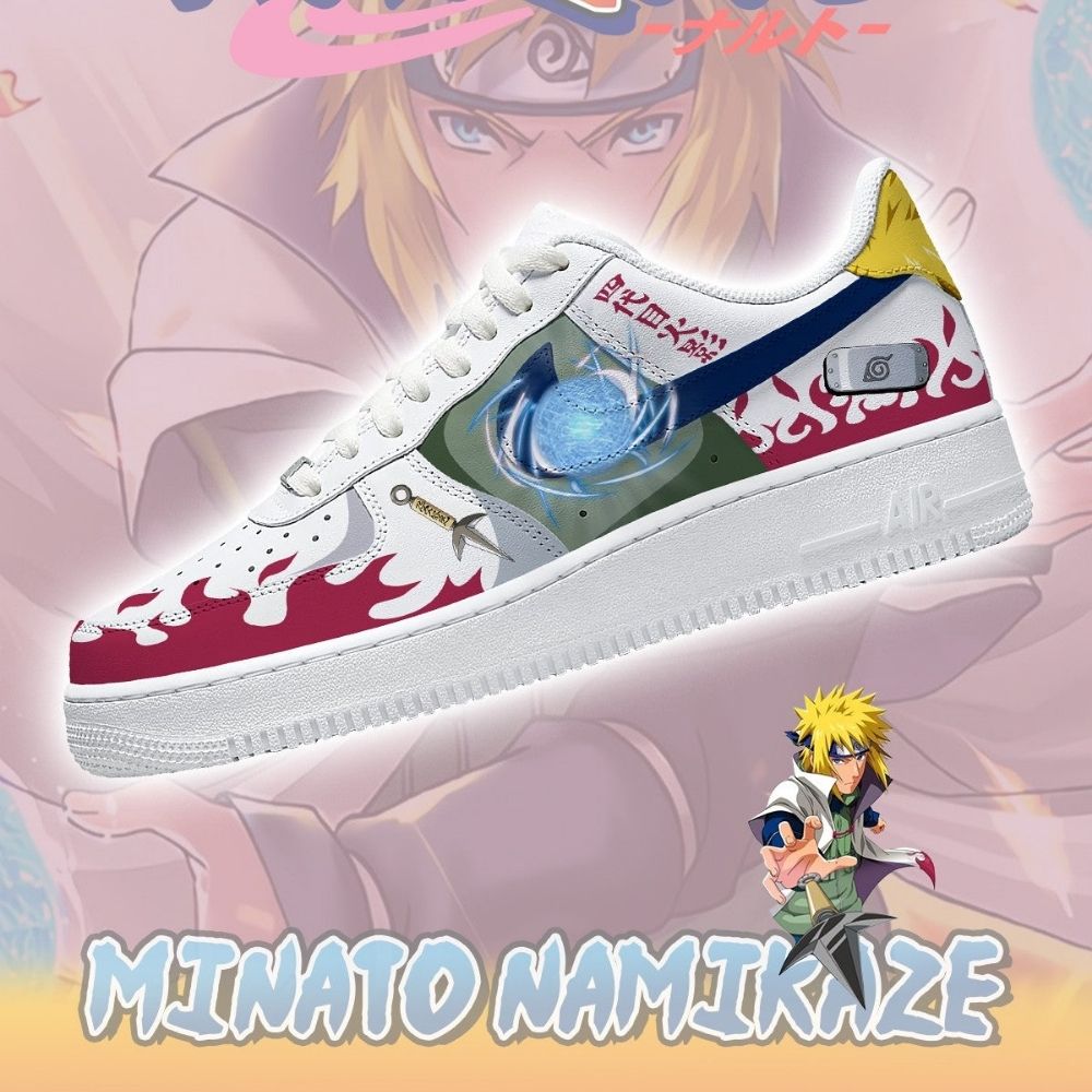 Fourth Hokage Minato Namikaze Naruto Air Force 1 Shoes Sneakers For Anime Fans