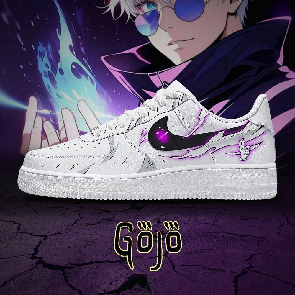 Satoru Gojo V.6 Jujutsu Kaisen Air Force 1 Shoes Sneakers For Anime Fans