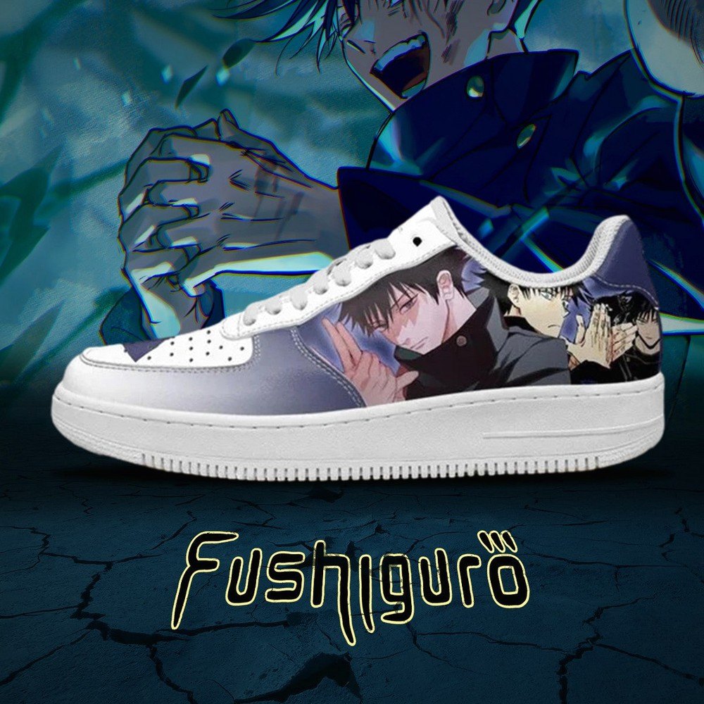 Megumi Fushiguro Hot Anime Jujutsu Kaisen Air Force 1 Shoes Sneakers For Anime Fans