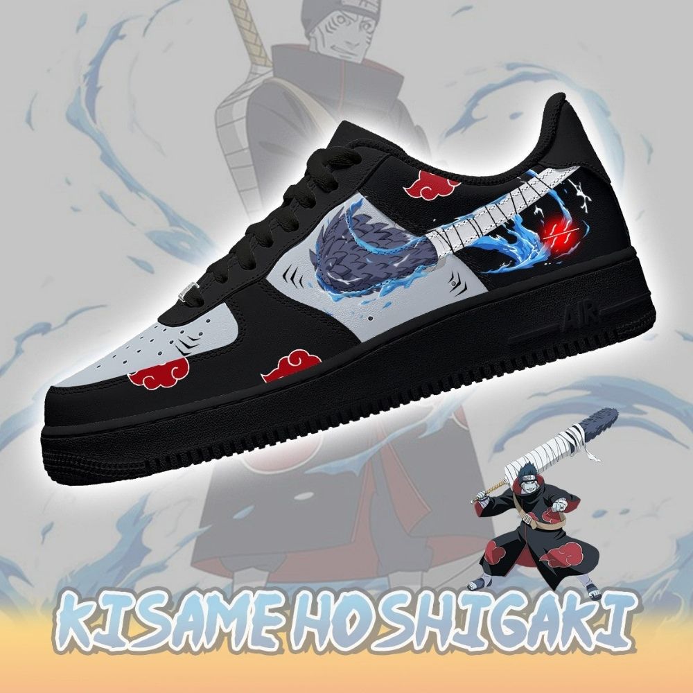 Akatsuki Kisame Hoshigaki Hot Anime Naruto Air Force 1 Shoes Sneakers For Anime Fans