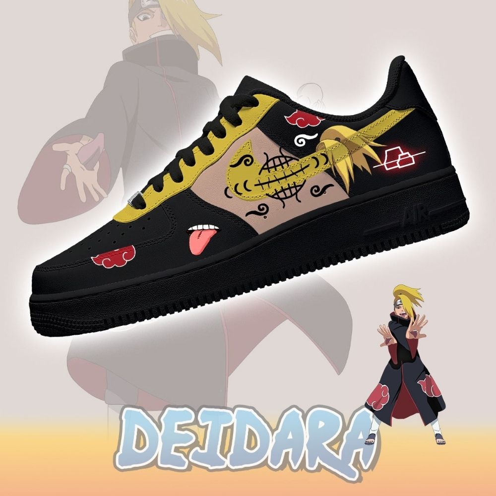 Akatsuki Deidara Anime Naruto Air Force 1 Shoes Sneakers For Anime Fans