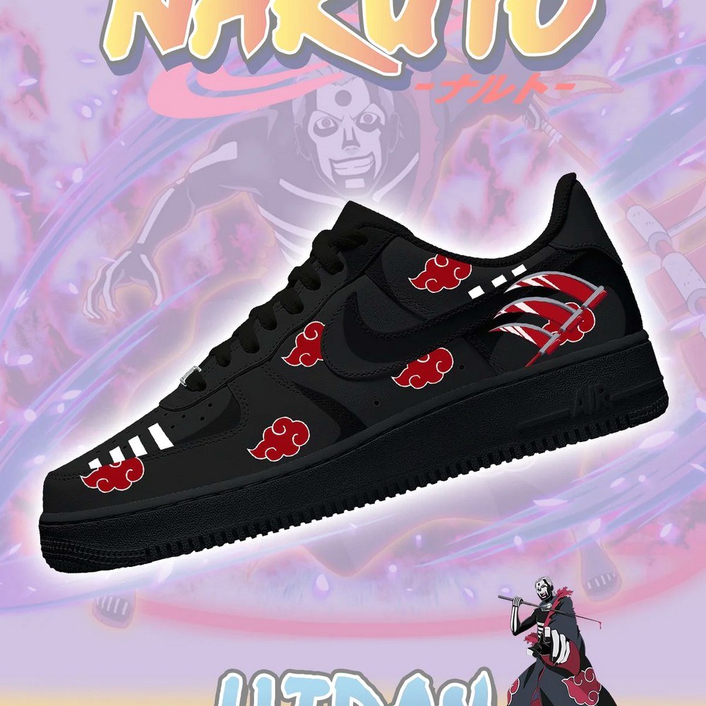 Hidan Hot Anime Akatsuki Air Force 1 Shoes Sneakers For Anime Fans