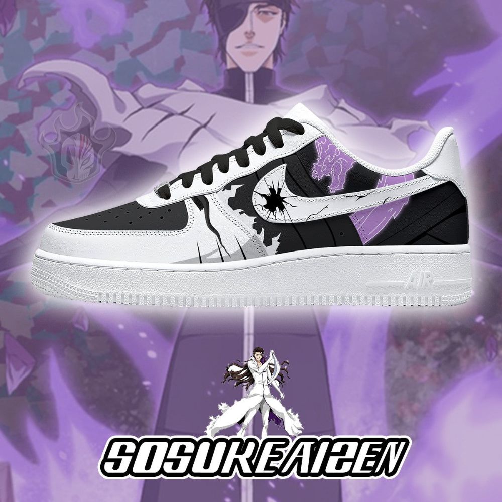 Sosuke Aizen Bleach Air Force 1 Shoes Sneakers For Anime Fans