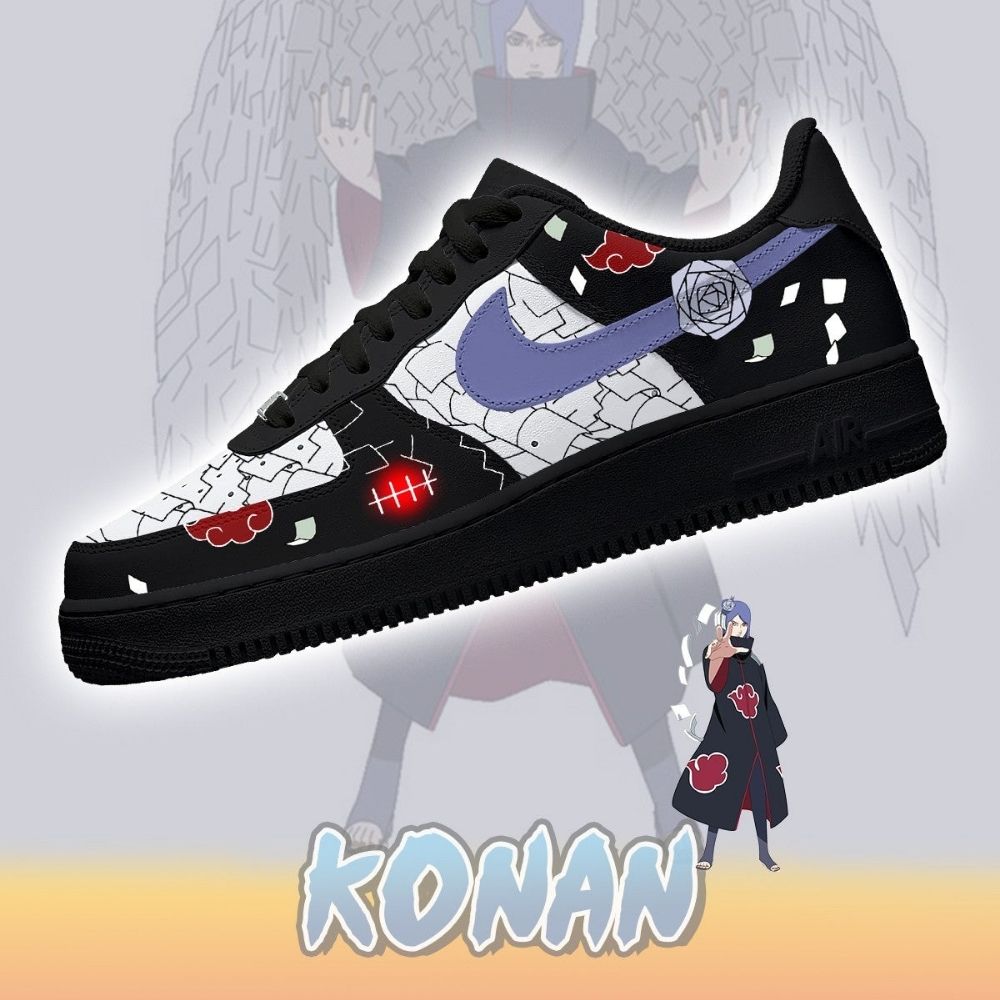 Akatsuki Konan Hot Anime Naruto Air Force 1 Shoes Sneakers For Anime Fans