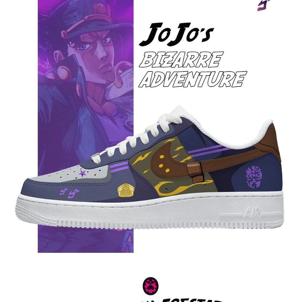 Jonathan Joestar Jojo Bizarre Adventure Air Force 1 Shoes Sneakers For Anime Fans