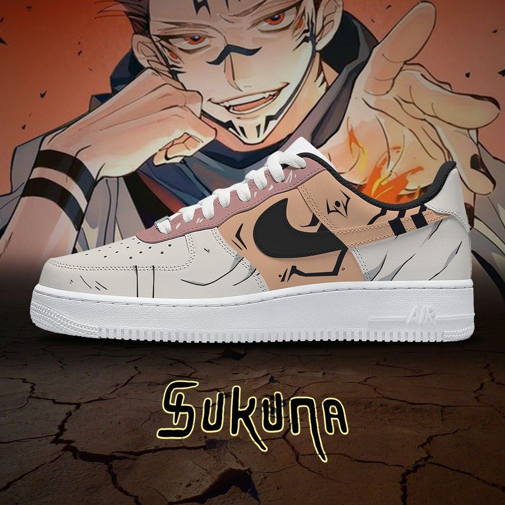 Ryomen Sukuna V.3 Jujutsu Kaisen Air Force 1 Shoes Sneakers For Anime Fans