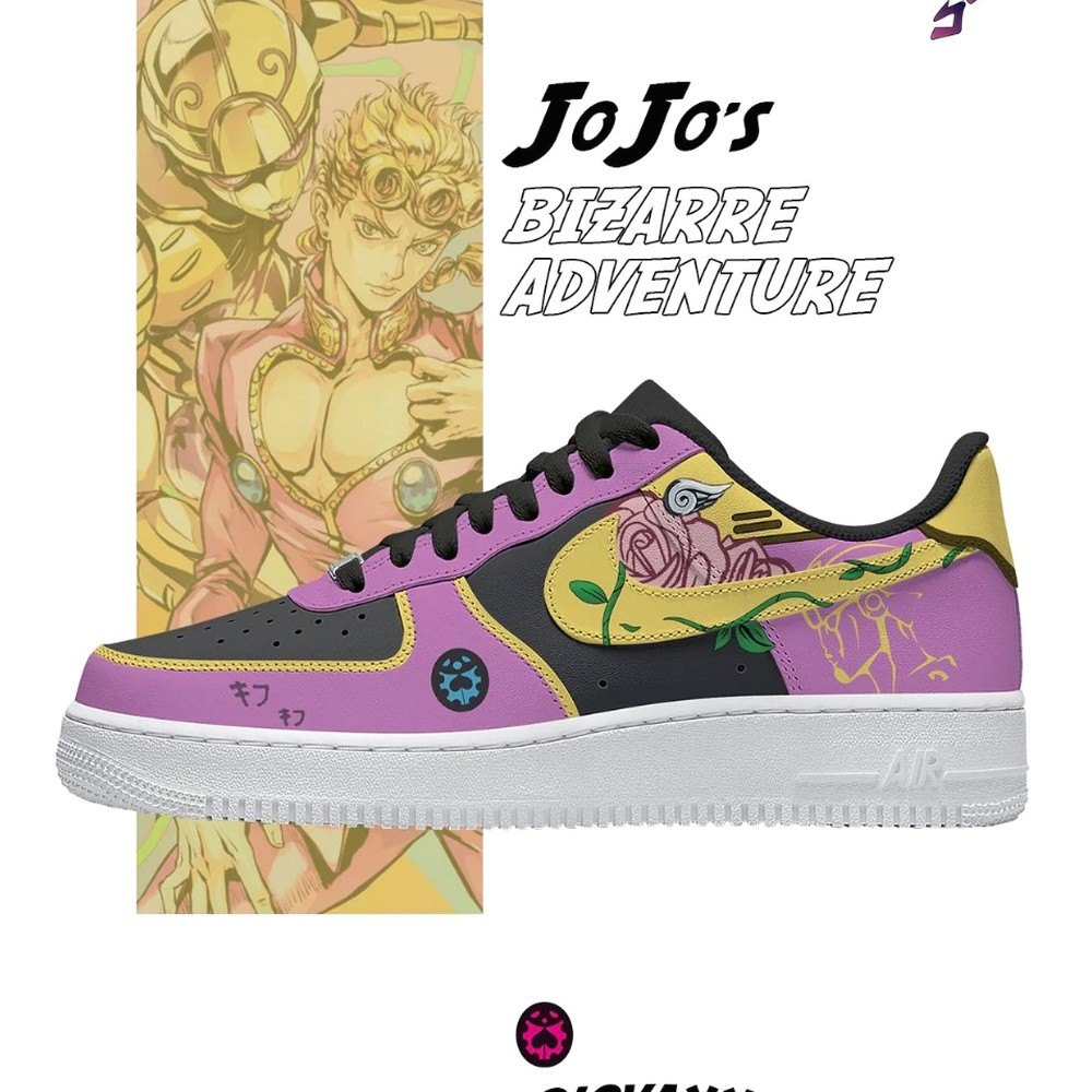 Giorno Giovanna Jojo Bizarre Adventure Air Force 1 Shoes Sneakers For Anime Fans