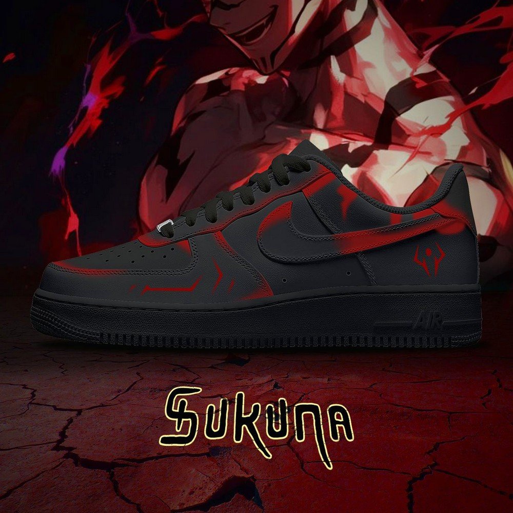 Ryomen Sukuna V.4 Jujutsu Kaisen Air Force 1 Shoes Sneakers For Anime Fans